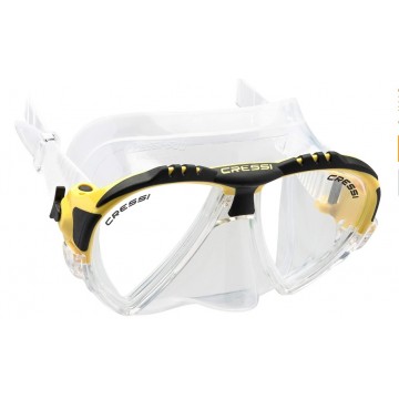 CRESSI MASCHERA MATRIX SILICONE CLEAR GIALLO/BLU